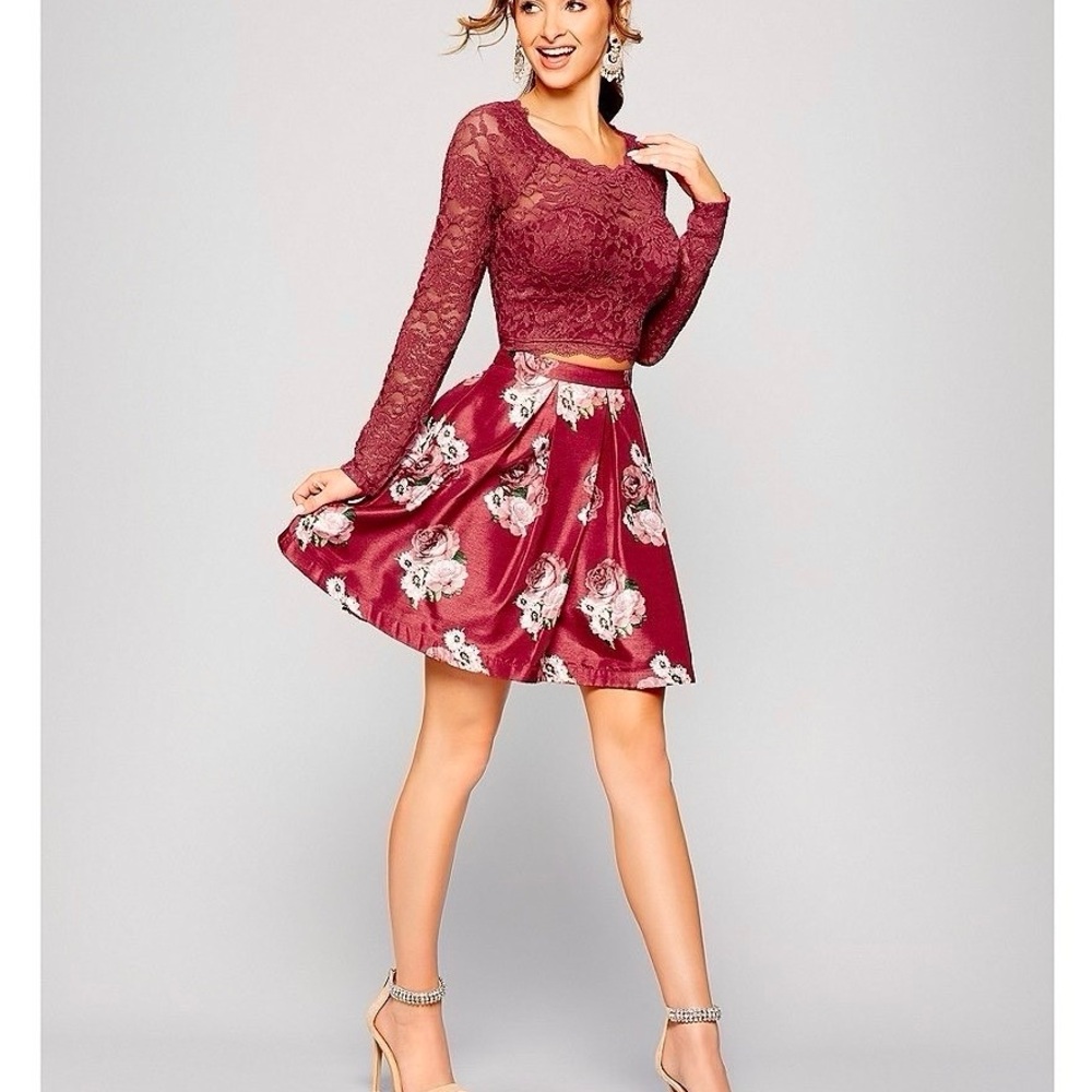 Sequin Hearts Two Piece Dress